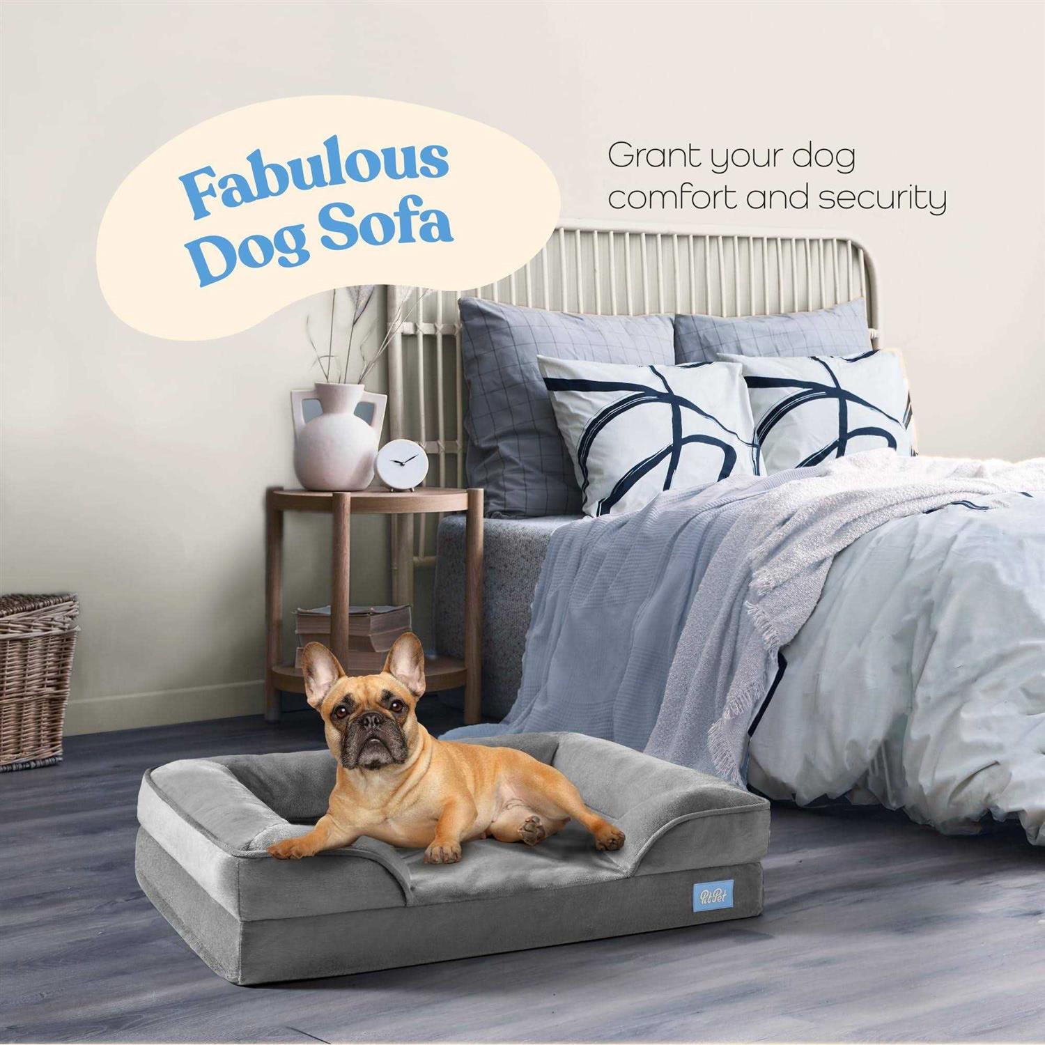 Pitpet Orthopedic Sofa Dog Bed Ultra Comfortable Dog Bed for Large Dogs ...