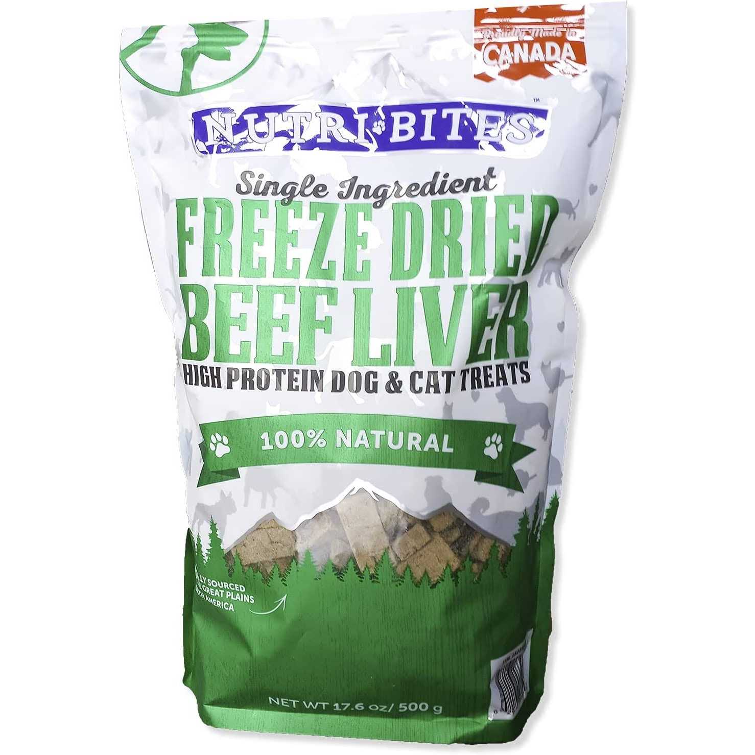 NutriBites Freeze Dried Beef Liver High Protein Dog & Cat Treats - Pet ...