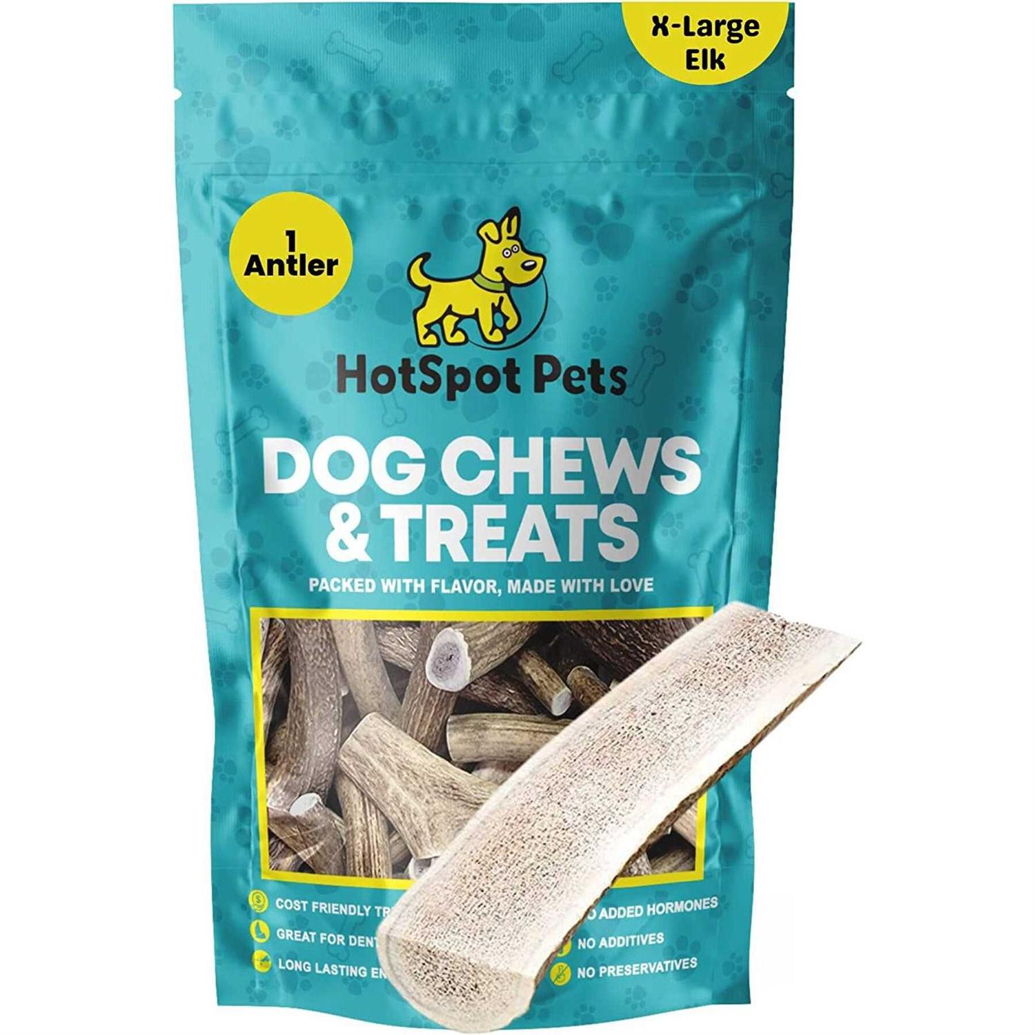 hotspot pets Split Elk Antlers for Dogs Naturally Shed Antler Bone ...