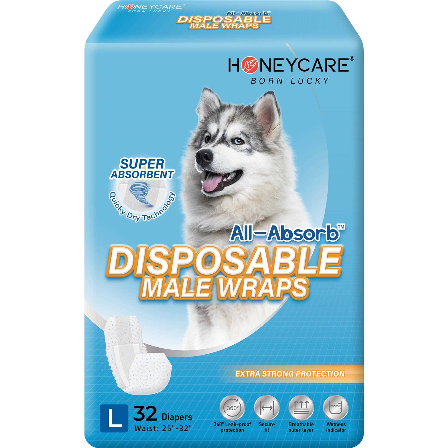 Honey Care All-Absorb A24 Male Dog Wrap - Pet Supplies online sale