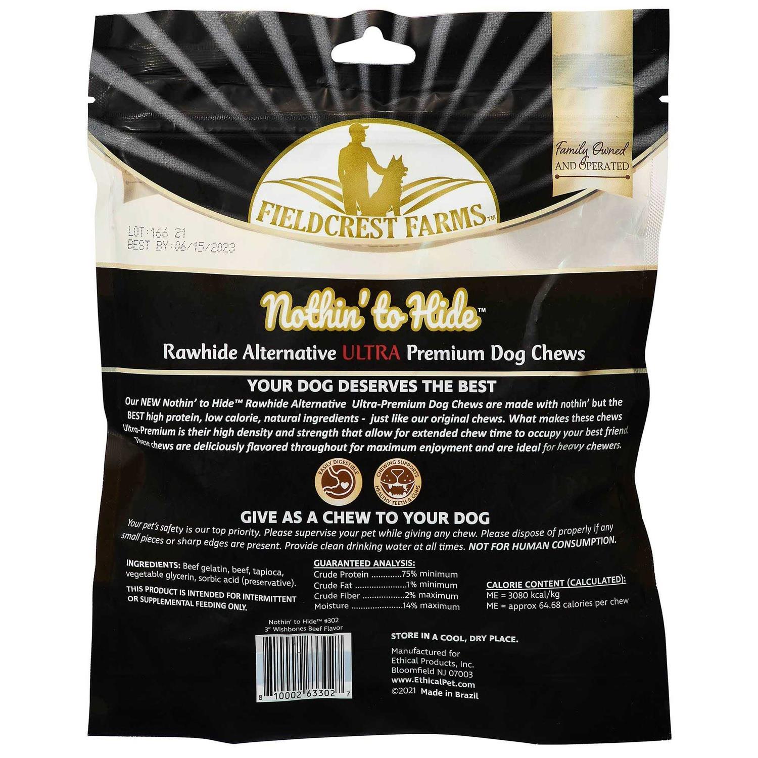 Fieldcrest Farms Nothin' to Hide Beef Ultra Wishbone Dog - Pet Supplies ...