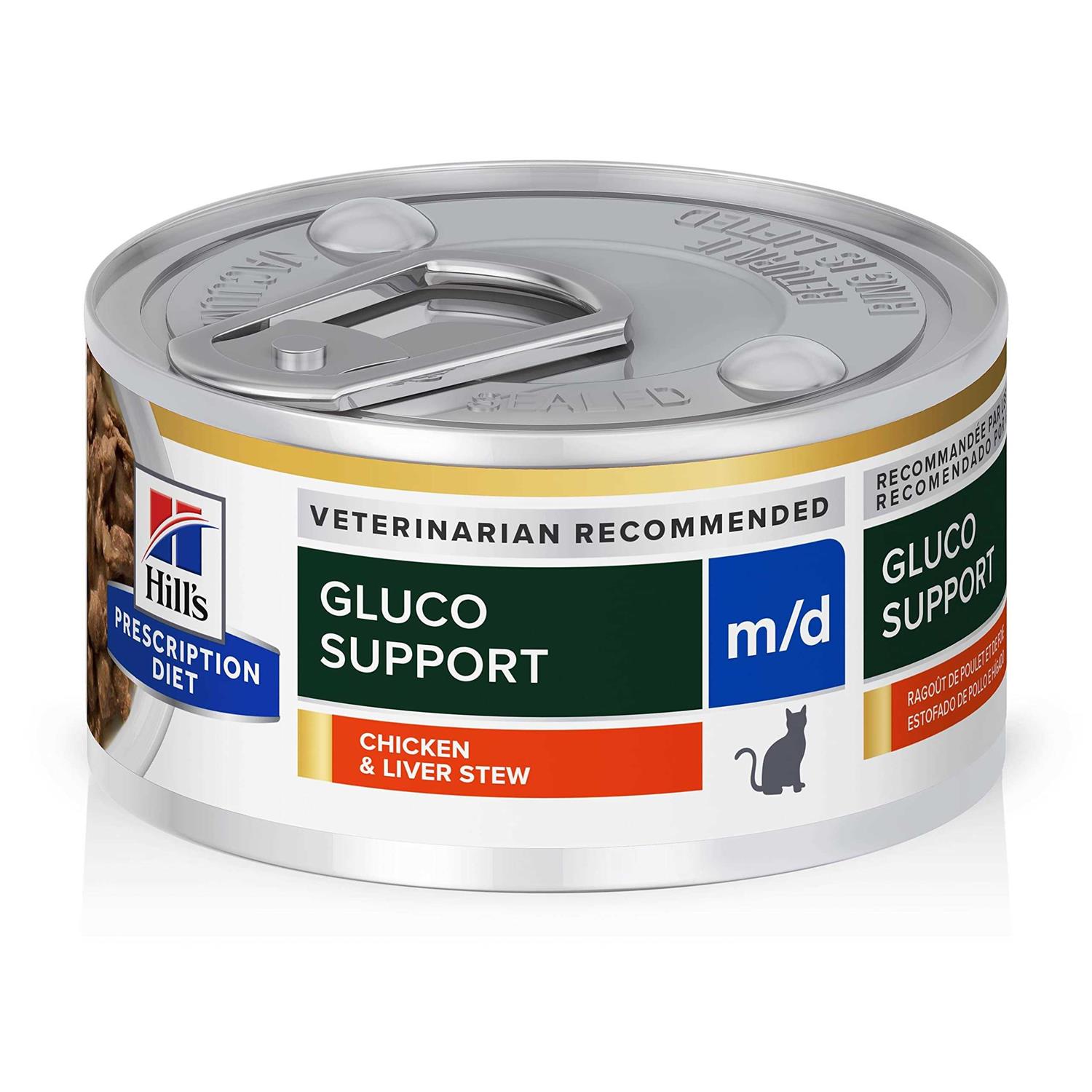 Hill's Prescription Diet m/d GlucoSupport Chicken & Liver Stew Canned ...